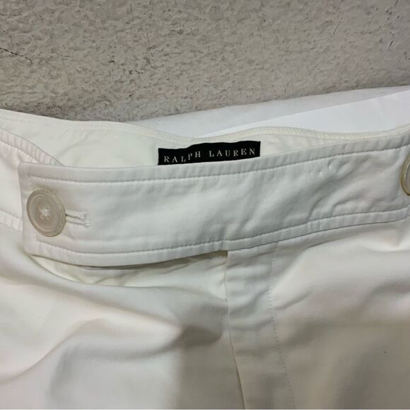 Ralph Lauren Black Label 100% cotton Wide Leg White Pants lined 10 no pockets - Picture 11 of 15
